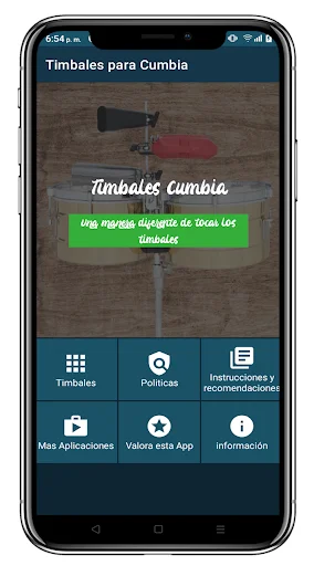 Descargar Timbales Cumbia Gratis – App de Percusión Realista - Screenshot 2