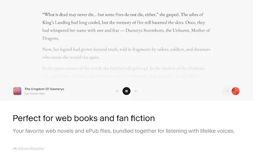 ElevenReader: La mejor extensión de texto a voz para Chrome - Screenshot 3