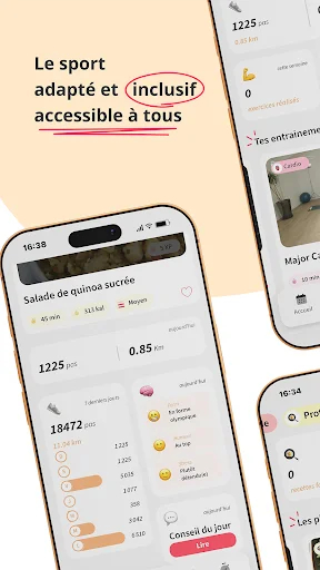Descarga Kunto: Nutrition Sport Adapté – Tu Entrenador Fitness Ideal - Screenshot 1