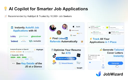 JobWizard: Autorellena Aplicaciones y Encuentra Empleos con IA - Screenshot 2