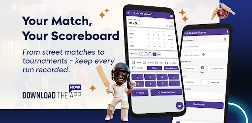 Descargar CrickMatch – Marcador de Críquet en Vivo y Estadísticas - Screenshot 1