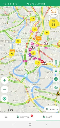 Descarga Longdo Traffic: Estado del Tráfico en Bangkok y Tailandia - Screenshot 1