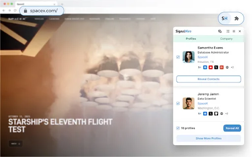 SignalHire: Encuentra correos y teléfonos verificados en segundos - Screenshot 3