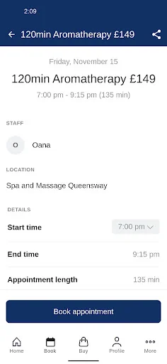Spa & Massage: Reserva tus citas fácilmente desde el móvil - Screenshot 3