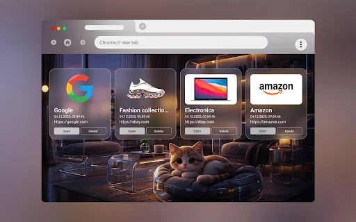 New Tab from Webdoka: Personaliza tu Nueva Pestaña Chrome - Screenshot 1