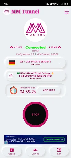 Descargar MM Tunnel APK v1.31 – VPN Rápida y Segura Gratis - Screenshot 5