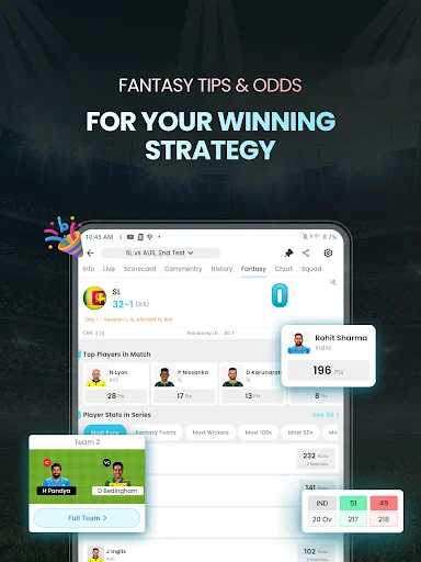 Cricket LineX: Marcador de Cricket en Vivo y Resultados Rápidos - Screenshot 16
