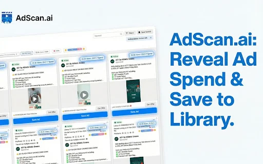 AdScan.ai: Espía anuncios y revela inversión en Meta y TikTok - Screenshot 2
