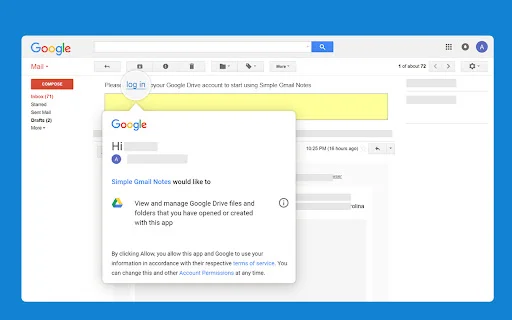 Simple Gmail Notes: Añade notas a tus correos de forma sencilla - Screenshot 2