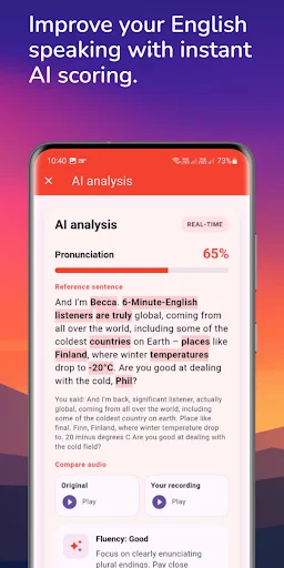 Descarga Learning English – 6 minutos: Mejora tu Inglés con IA - Screenshot 4