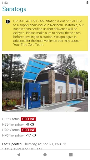 Hydrogen Stations USA: Localizador de Hidrógeno para tu Vehículo - Screenshot 4