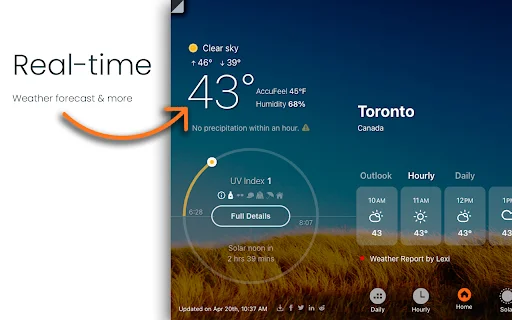 UV Weather: Pronóstico del tiempo en tiempo real y radar en vivo - Screenshot 1
