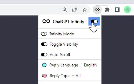 ChatGPT Infinity: Genera respuestas infinitas en Chrome - Screenshot 4