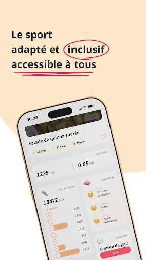 Descarga Kunto: Nutrition Sport Adapté – Tu Entrenador Fitness Ideal - Screenshot 8