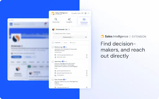 Similarweb Sales Extension: Encuentra Leads y Email en un Click - Screenshot 3
