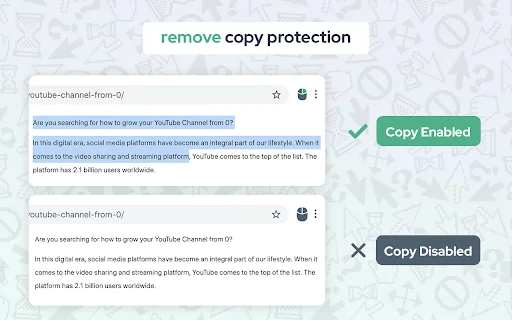 Allow Copy: Habilita el clic derecho y copiar en cualquier sitio web - Screenshot 3