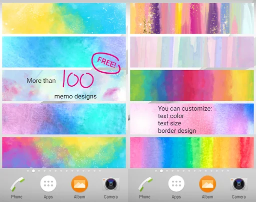 Descargar Sticky Memo Watercolor 2 – Notas Adhesivas Gratis - Screenshot 1