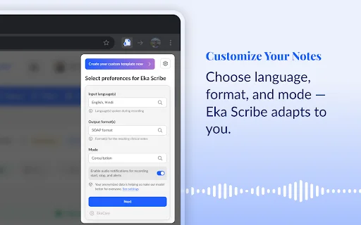 EkaScribe: El Asistente IA para Notas Médicas y Consultas - Screenshot 2