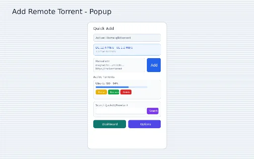 Add Remote Torrent: Gestiona tus descargas desde el navegador - Screenshot 5