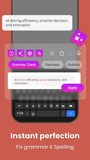 Descargar Arabic AI Keyboard: Teclado Inteligente con IA y Emojis - Screenshot 4