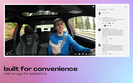 Sidesy: Lee comentarios de YouTube en la barra lateral – Descarga - Screenshot 1