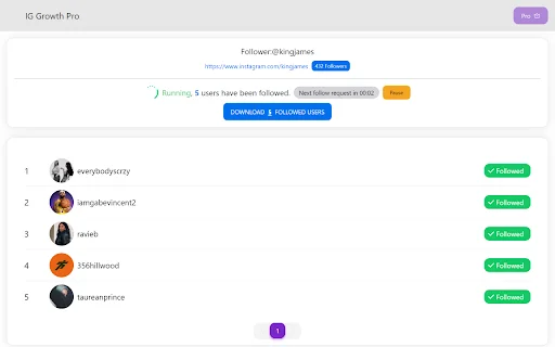 IG Auto Follower: Crece en Instagram Fácilmente – Extensión Chrome - Screenshot 3
