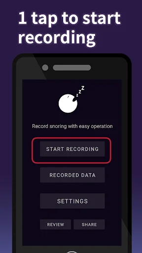 Simple Snore Recorder: Graba tus ronquidos fácilmente – Descarga hoy - Screenshot 1