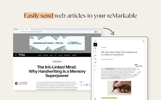 Read on reMarkable: Envía artículos web a tu tablet con un clic - Screenshot 1