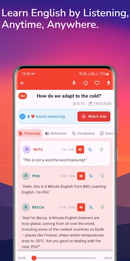 Descarga Learning English – 6 minutos: Mejora tu Inglés con IA - Screenshot 13