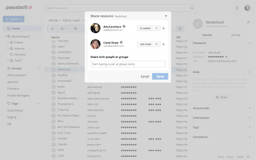 Passbolt: El Gestor de Contraseñas Open Source para Equipos - Screenshot 5