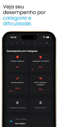 Simulado Detran 2026: Prepárate para tu examen de conducir - Screenshot 4