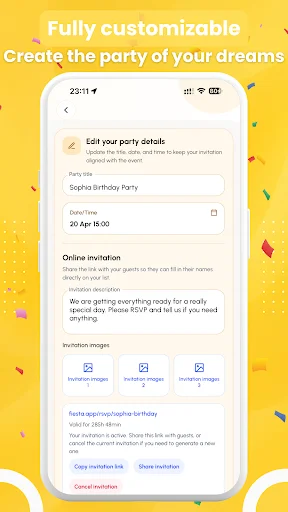 Descargar Fiesta: Invitaciones y Gestión de Eventos – Gratis - Screenshot 4