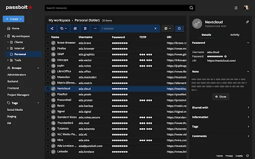 Passbolt: El Gestor de Contraseñas Open Source para Equipos - Screenshot 1