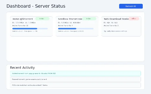 Add Remote Torrent: Gestiona tus descargas desde el navegador - Screenshot 1