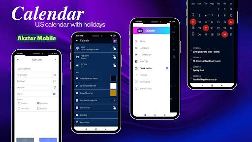Descargar US Calendar 2026: Calendario con Festivos y Recordatorios - Screenshot 1