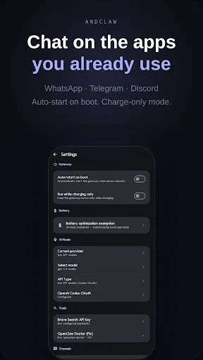 Descargar OpenClaw para Android – Ejecuta OpenClaw en tu móvil - Screenshot 5