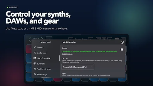 MuseLead Synthesizer: El Mejor Sintetizador MPE para Android - Screenshot 3