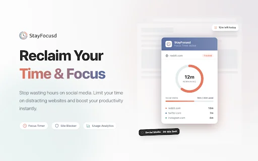 StayFocusd: Bloqueador de Sitios y Temporizador de Enfoque - Screenshot 1