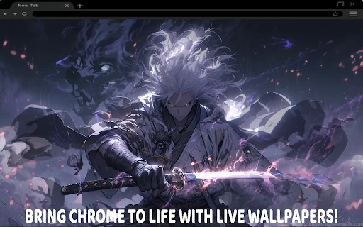 Dragon Samurai Anime Boy: Fondo de Pantalla HD para Chrome - Screenshot 1
