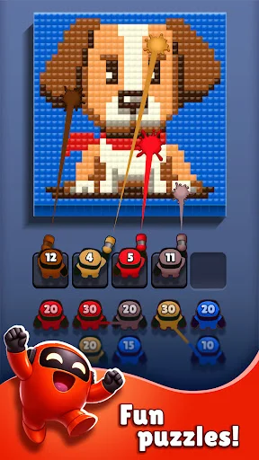 Descarga Pixel Pop! – Crea arte pixelado con disparos de color - Screenshot 2