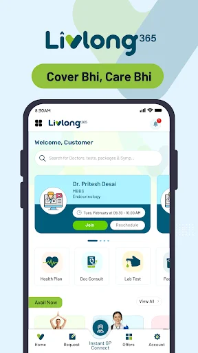 Descarga Livlong 365: Planes de Salud, Consultas y Análisis Médicos - Screenshot 2