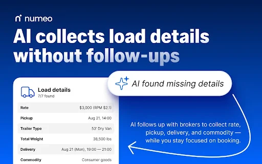 Numeo Spot: Optimiza tu Dispatch en DAT con IA – Descarga Hoy - Screenshot 2