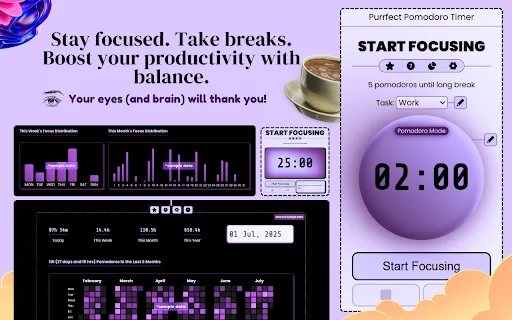 Purrfect Pomodoro Timer: Mejora tu Productividad al Máximo - Screenshot 2