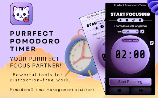 Purrfect Pomodoro Timer: Mejora tu Productividad al Máximo - Screenshot 1