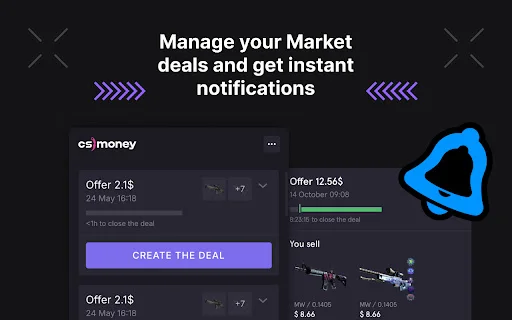 Descargar extensión CS.Money: Optimiza tus trades en Steam hoy - Screenshot 1