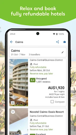 Descarga Wotif: Hoteles y Vuelos Baratos – Reserva tus Viajes - Screenshot 3