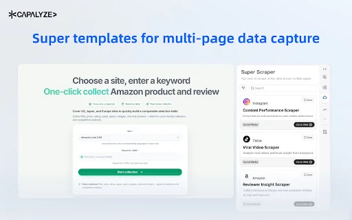 Capalyze: Web Scraper IA para Excel – Extracción de Datos Fácil - Screenshot 3