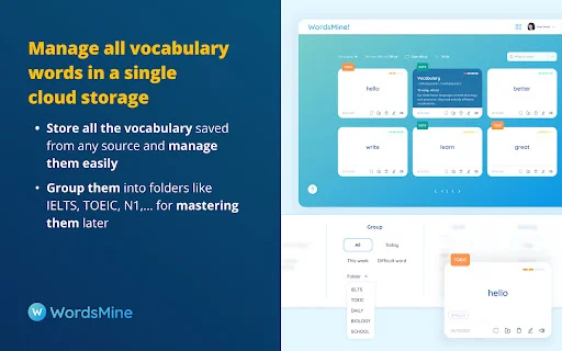 WordsMine: Tu traductor y gestor de vocabulario personal - Screenshot 5