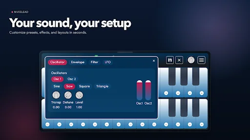 MuseLead Synthesizer: El Mejor Sintetizador MPE para Android - Screenshot 4