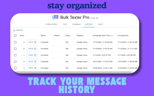 Bulk Texter Pro: Envía mensajes masivos personalizados y ahorra tiempo - Screenshot 2